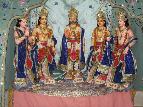 The five Pandava Brothers in the Mahabharata epic